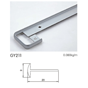 Profil de bordure d&#39;armoires en aluminium anodisé